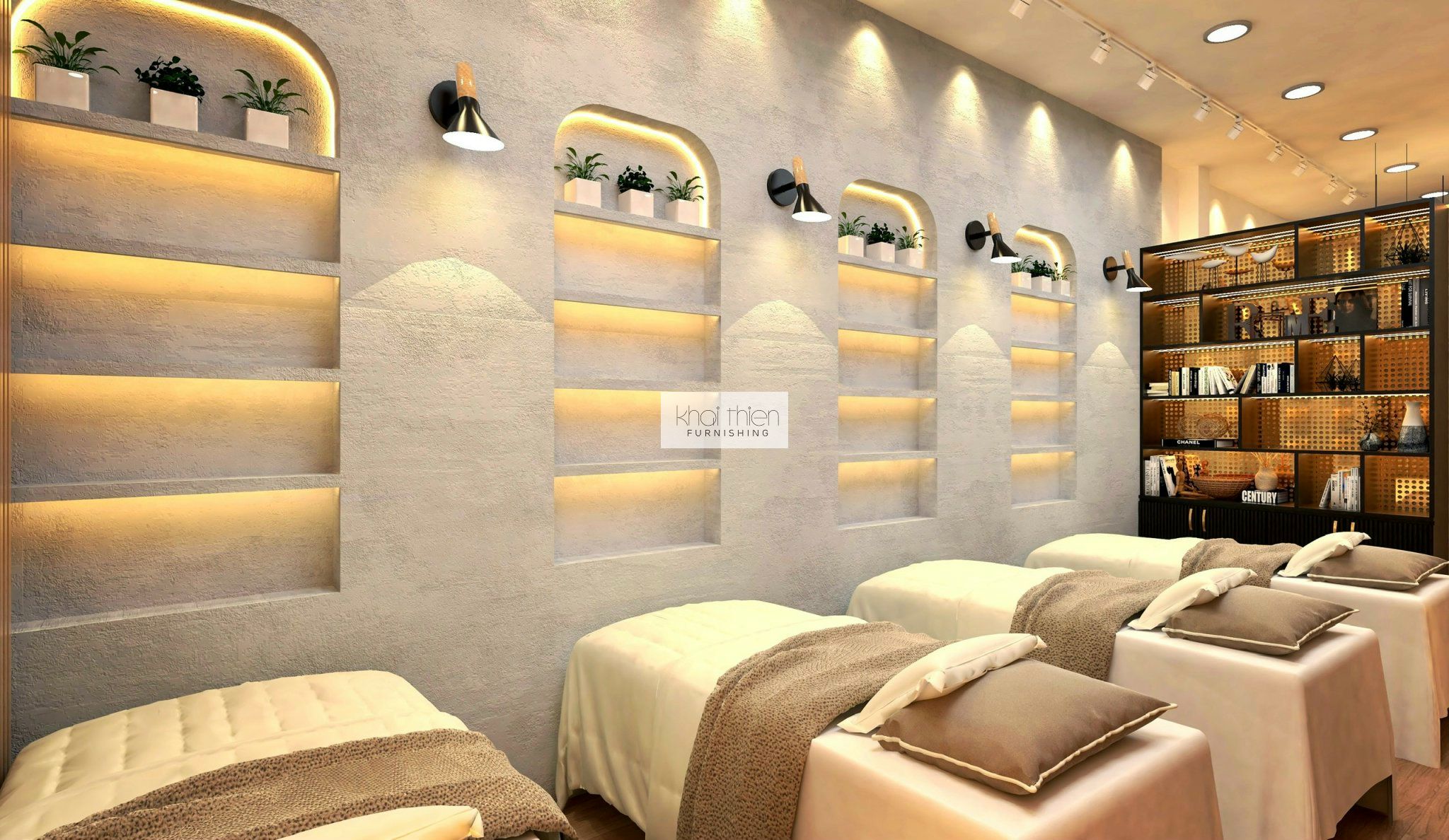 Thiết kế nội thất và thi công hoàn hiện cải tạo Spa Hari
