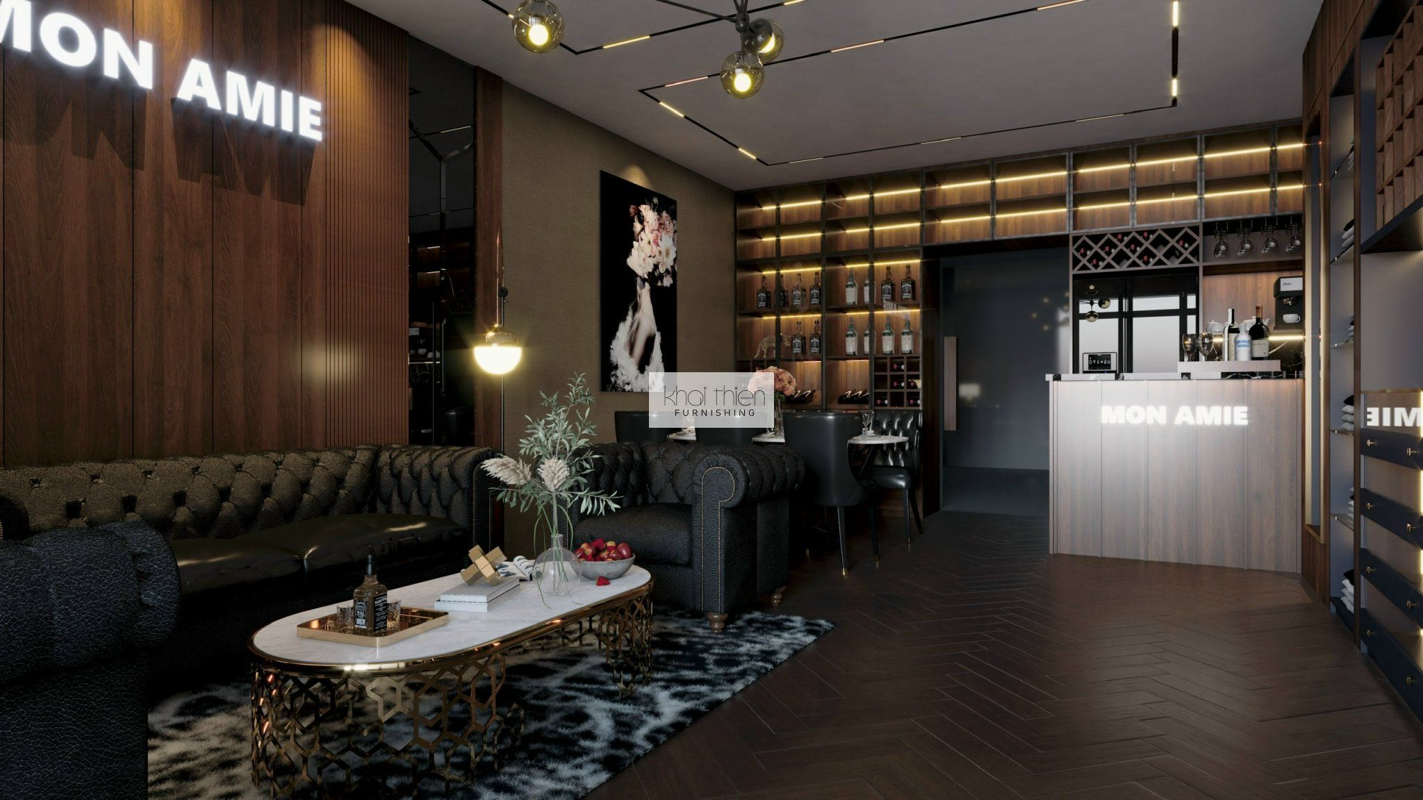 Thiết kế nội thất và thi công hoàn hiện cải tạo Shop Thời Trang Mon Amie Veston Nguyễn Thị Thập P Tân Hưng Quận 7