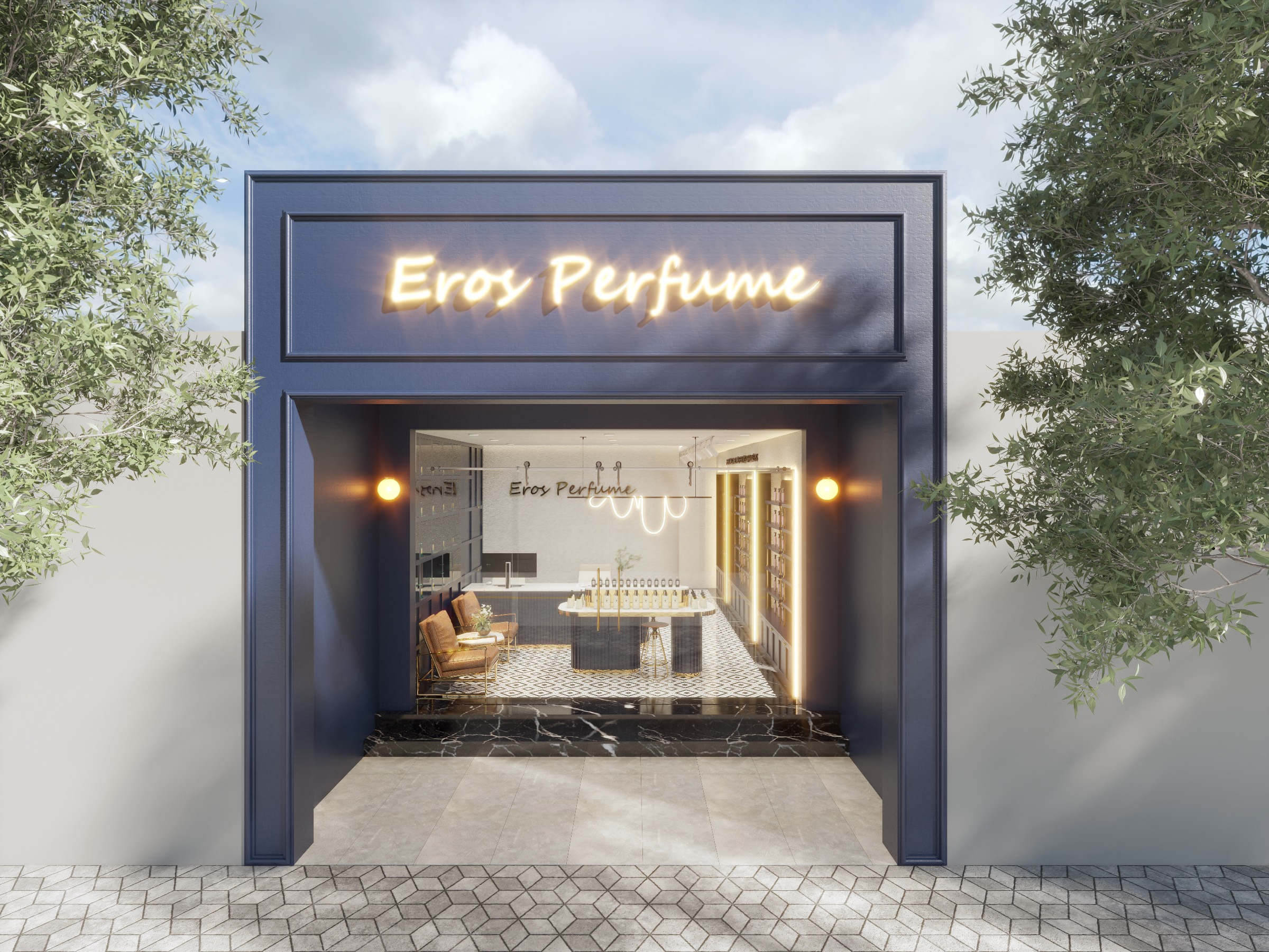 Thiết Kế và Thi Công Nội Thất Shop Nước Hoa EROS PARFUM