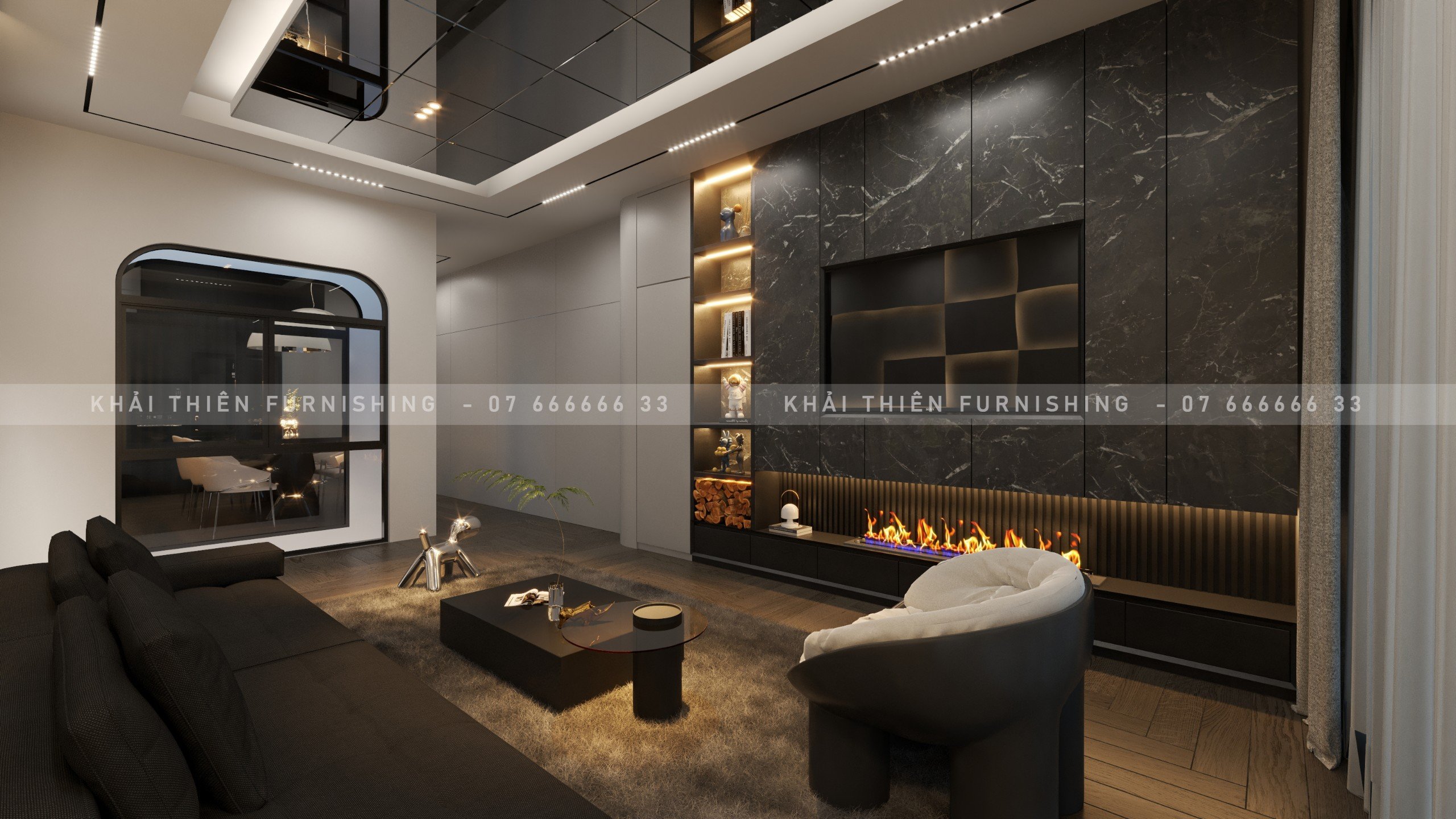 Thiết kế và thi công nội thất 5 tầng Quận 5 theo Phong Cách Hiện Đại