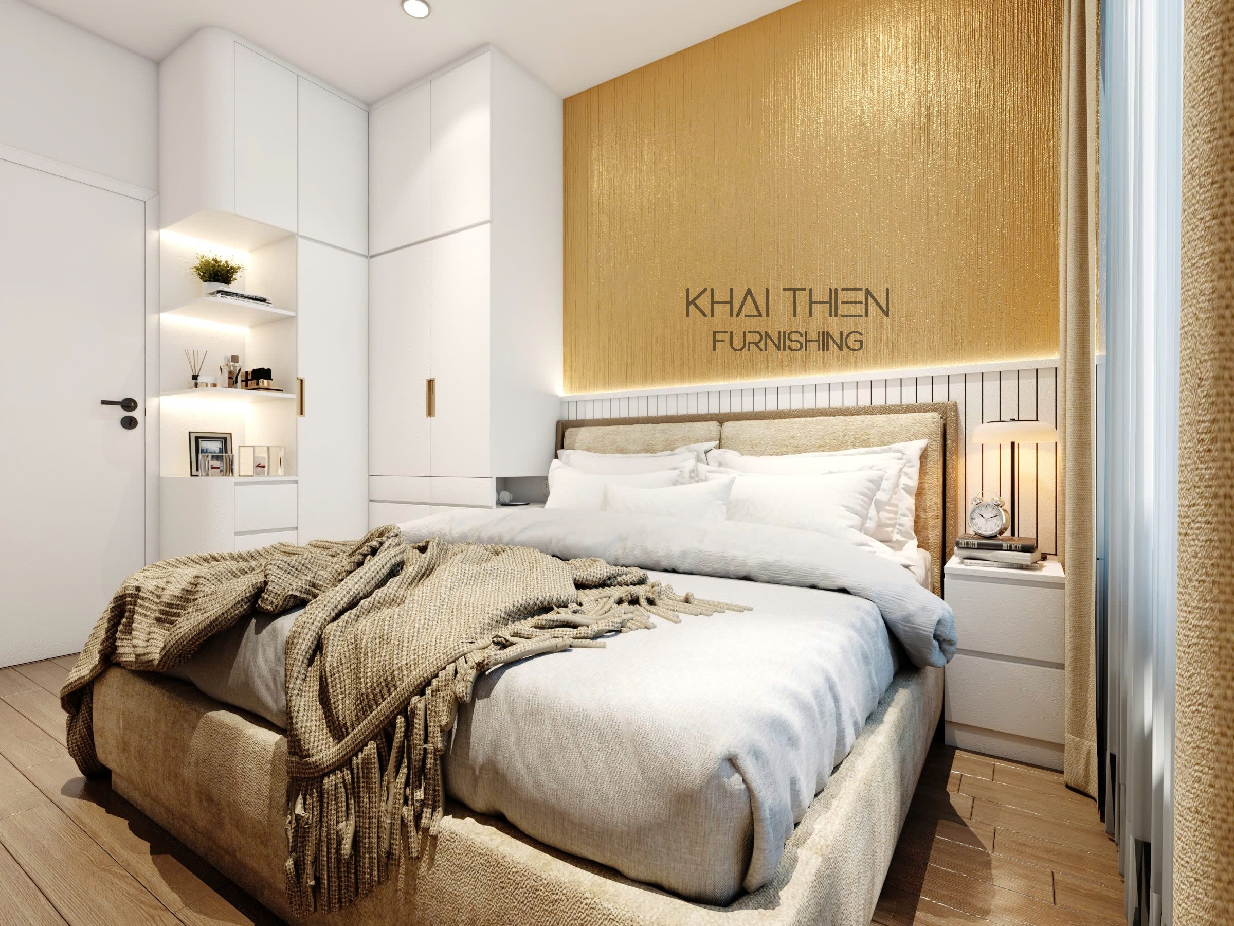 𝐃 𝐇𝐎𝐌𝐌𝐄  I MẪU CĂN HỘ GÂY ẤN TƯỢNG MẠNH VỚI TÔNG MÀU TRẮNG ĐIỂM NHẤN VÀNG GOLD GRADIENT