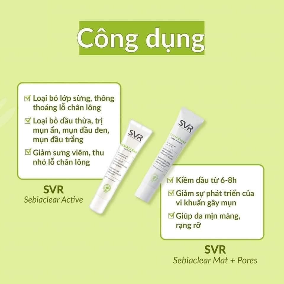 Kem dưỡng trị mụn SVR Sebiaclear Active