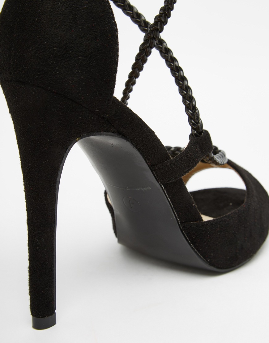 Sandal cao gót thắt dây