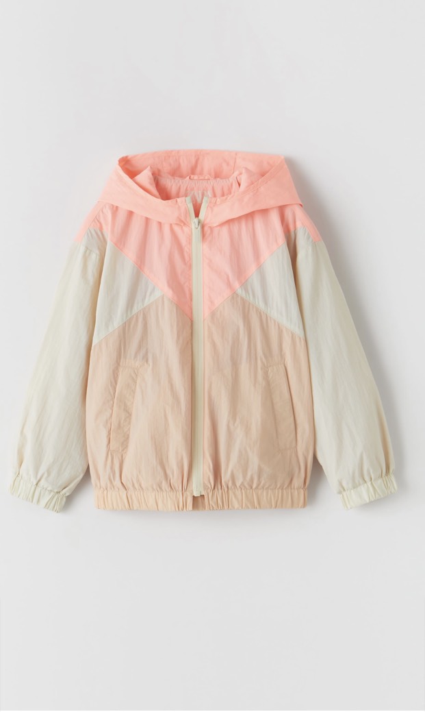 COLOUR BLOCK TECHNICAL RAINCOAT - 13/14Y