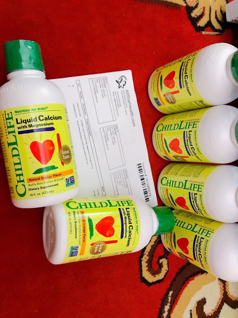 Bổ sung canxi tăng chiều cao vượt trội - Childlife Liquid Calcium with Magnesium, Natural Orange Flavor, 16 fl oz (474 ml)