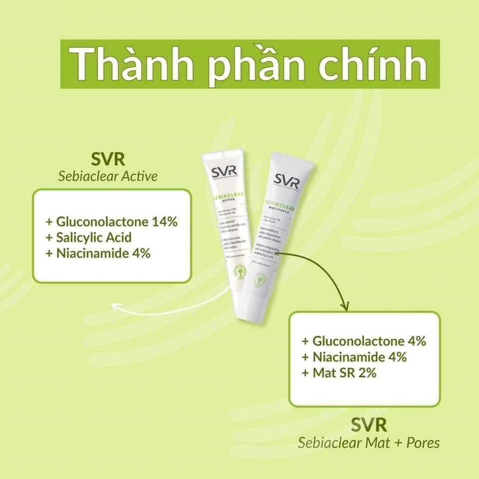 Kem dưỡng trị mụn SVR Sebiaclear Active