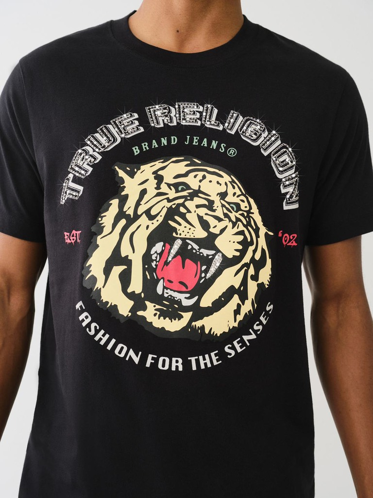 [ TRUE RELIGION ] TIGER GRAPHIC CREW TEE