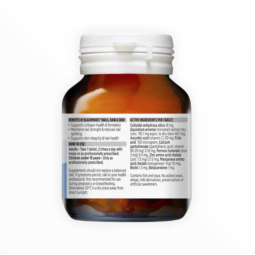 Blackmores Nails Hair & Skin 60 Tablets - Viên uống đẹp Da, Móng, Tóc