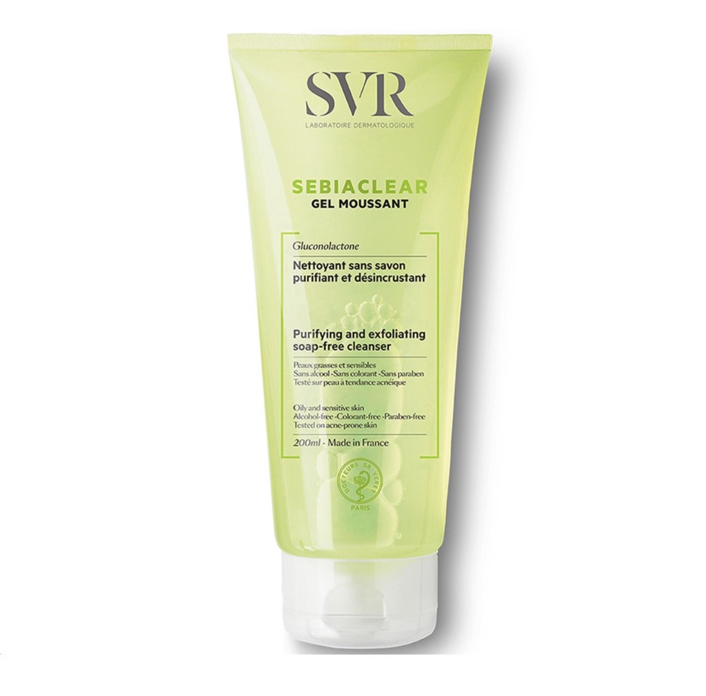 Gel rửa mặt dành cho da dầu mụn SVR Sebiaclear Gel Moussant 200ml