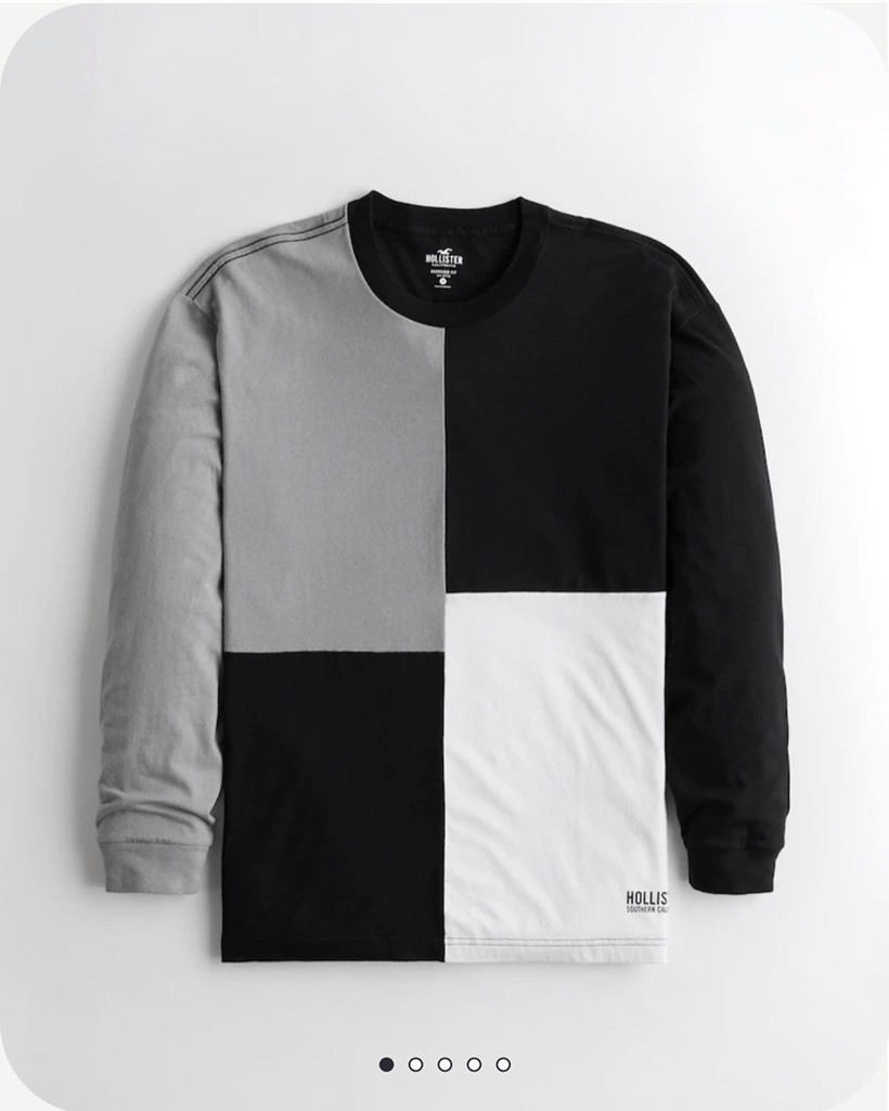 Áo thun nam Hollister Oversized Colorblock T-Shirt