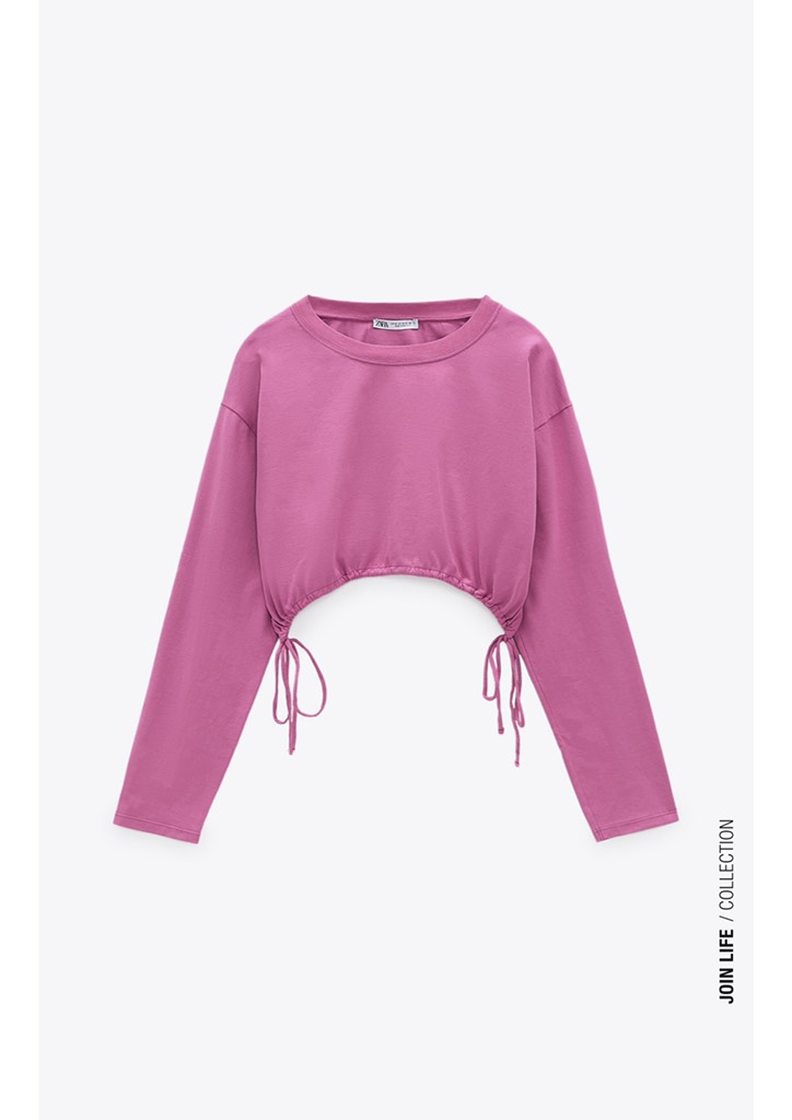 SEAMLESS CROP TOP PINK