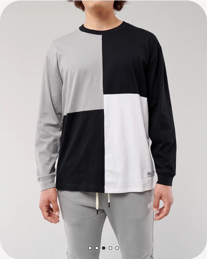 Áo thun nam Hollister Oversized Colorblock T-Shirt