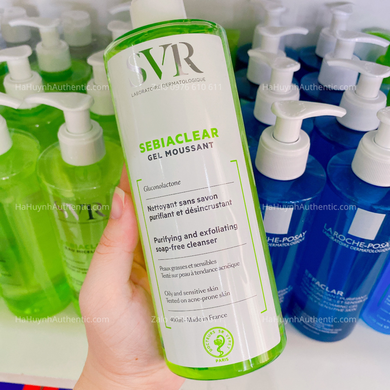 [Bill Pháp] Gel rửa mặt SVR Sebiaclear Gel Moussant 400ml