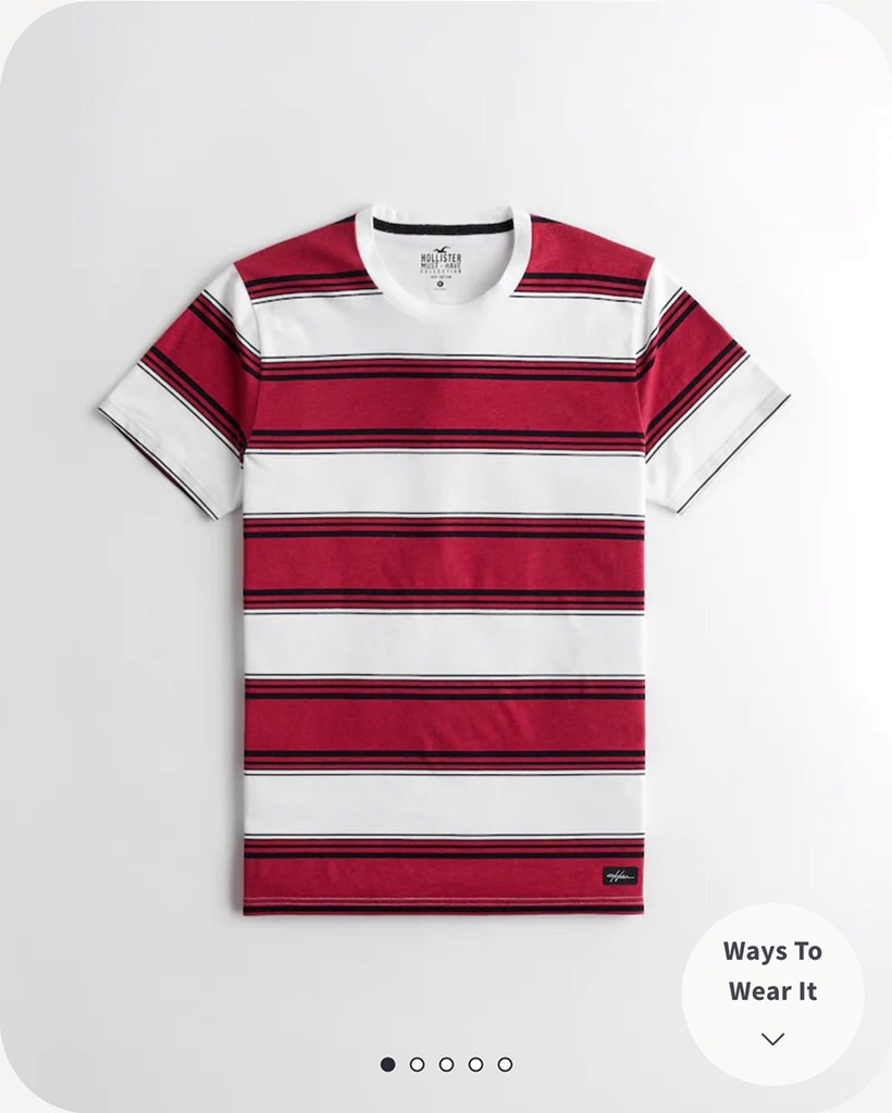 Áo thun nam Hollister Striped Crewneck T-Shirt