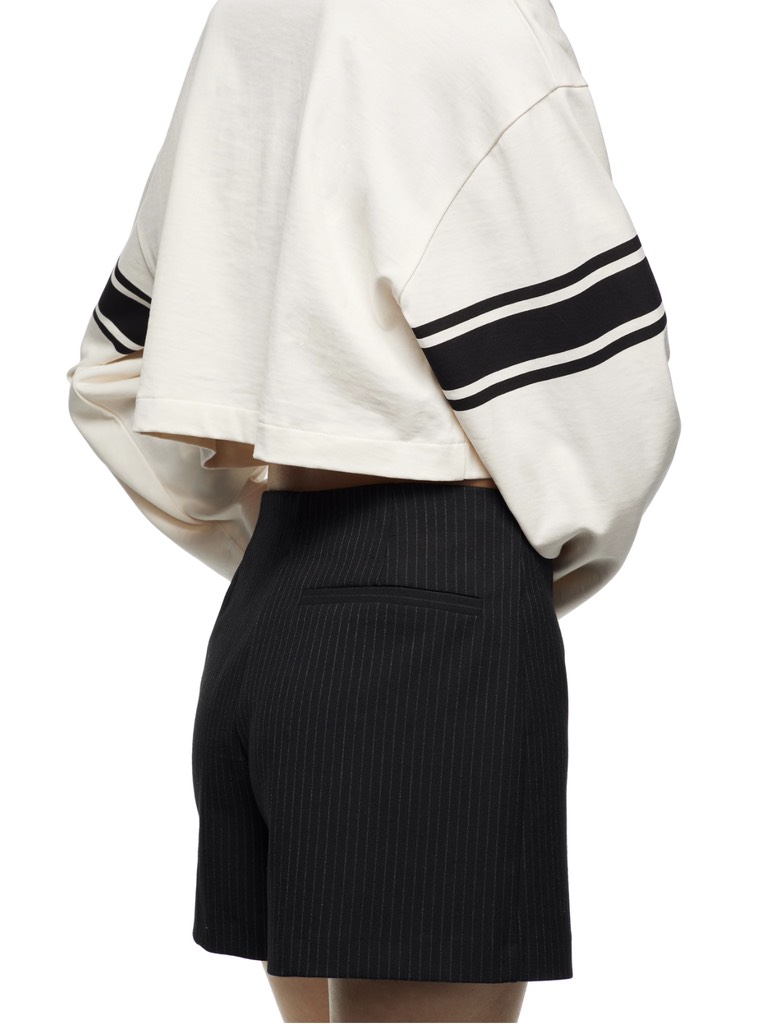 STRIPED SKORTS NAVY BLUE