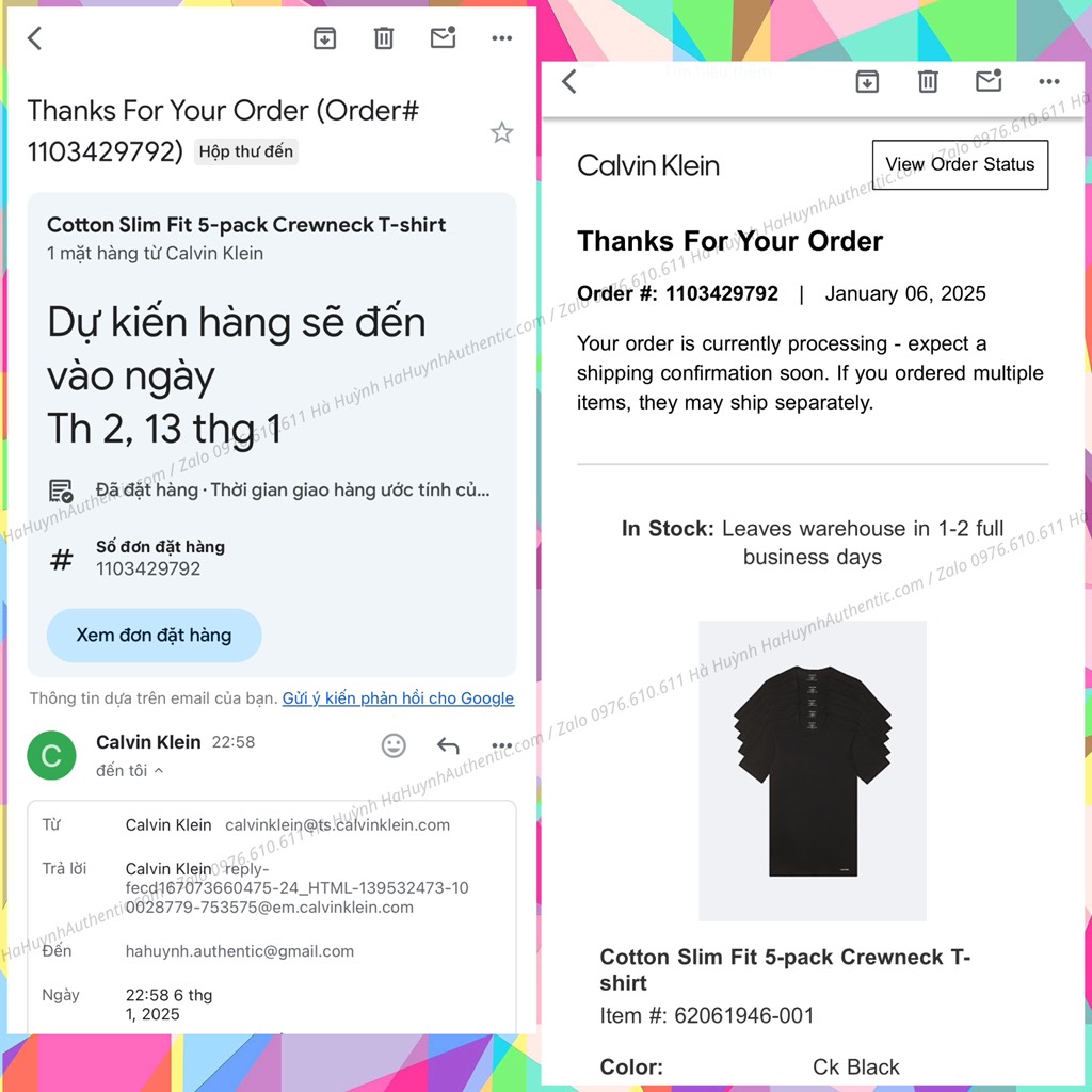 𝐂𝐚𝐥𝐯𝐢𝐧 𝐊𝐥𝐞𝐢𝐧 Cotton Slim Fit 5-pack Crewneck T-shirt