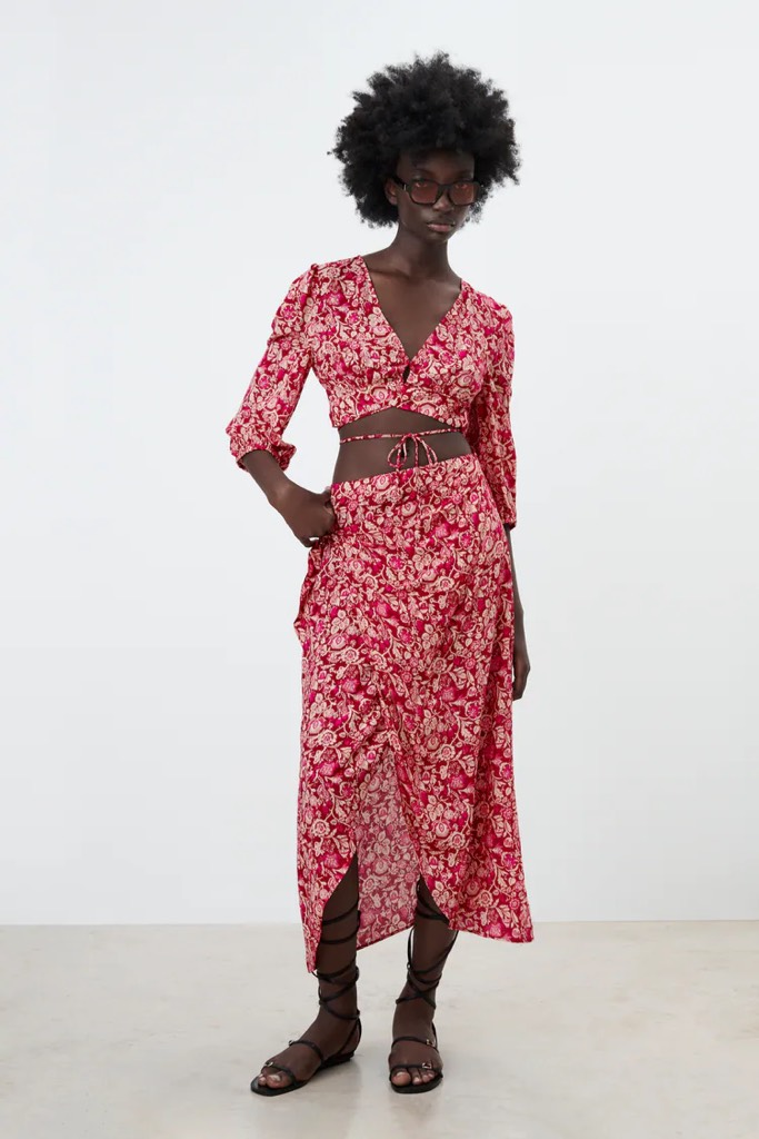 PRINTED SARONG SKIRT