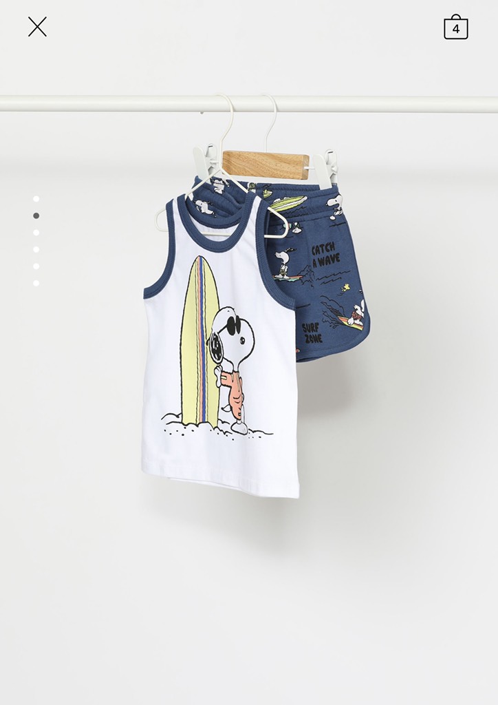 SNOOPY PEANUTS™ T-SHIRT AND BERMUDA SHORTS SET