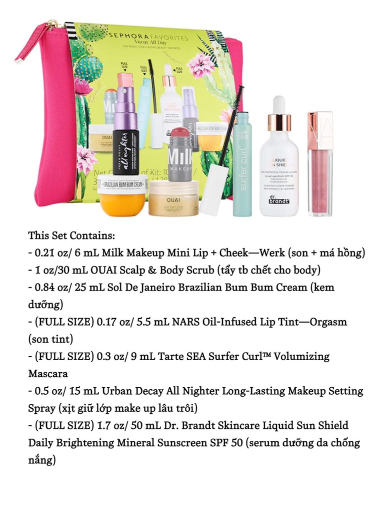 Sephora Favorites Vacay All Day Set