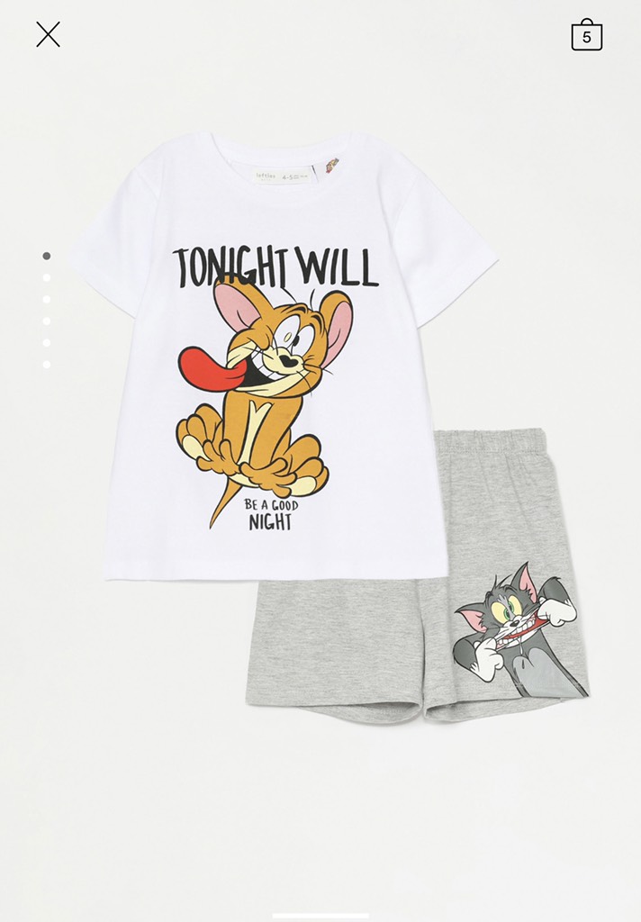 TOM & JERRY © &™ WBEI T-SHIRT AND BERMUDA SHORTS SET