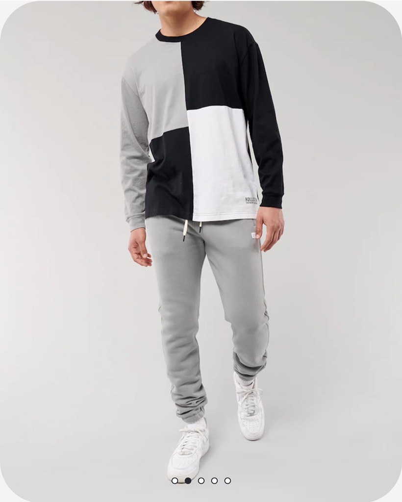 Áo thun nam Hollister Oversized Colorblock T-Shirt