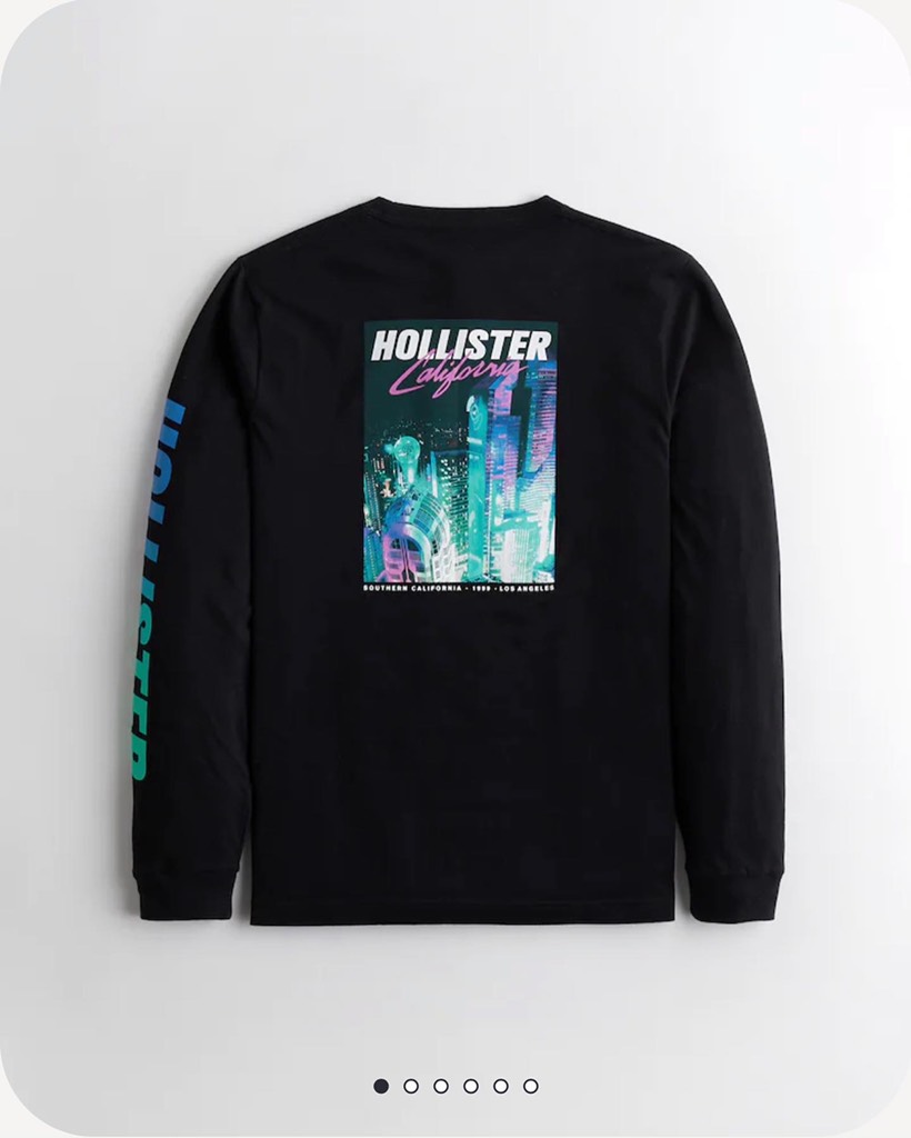 [Unisex] Áo thun Hollister Long Sleeve Logo Graphic Tee