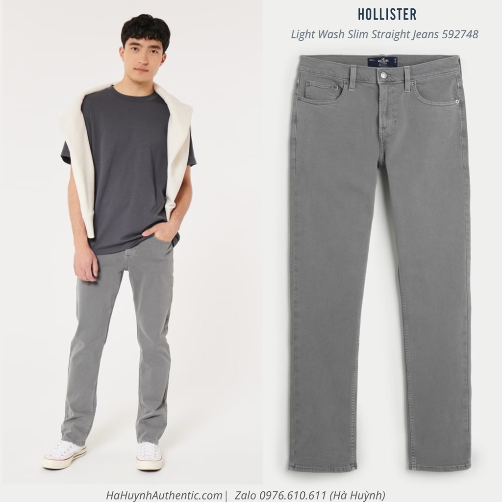 Quần Hollister - Straight Jeans