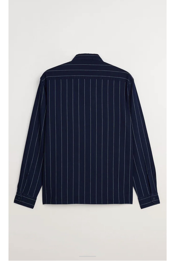 STRIPED TEXTURED SHIRT INDIGO