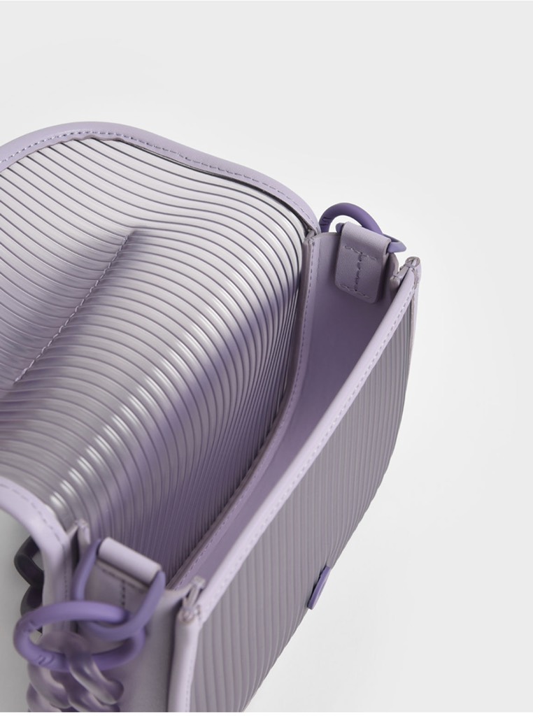 Acrylic Chain Handle Crossbody Bag