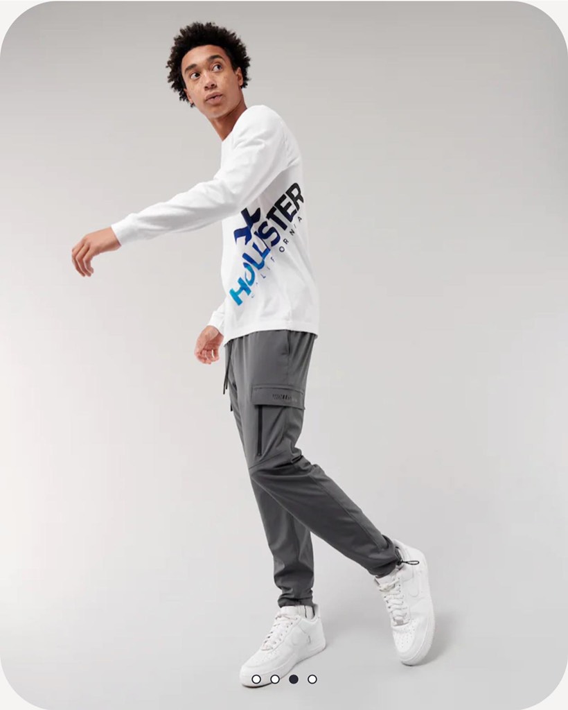 Áo thun nam Hollister Long Sleeve Print Logo Graphic Tee