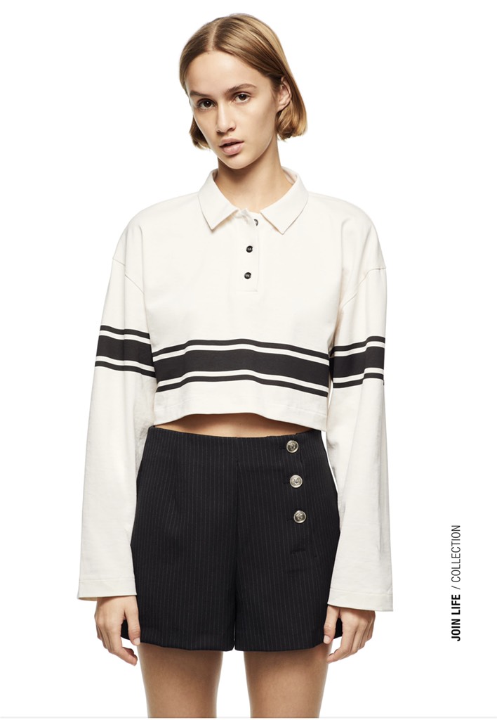 STRIPED SKORTS NAVY BLUE