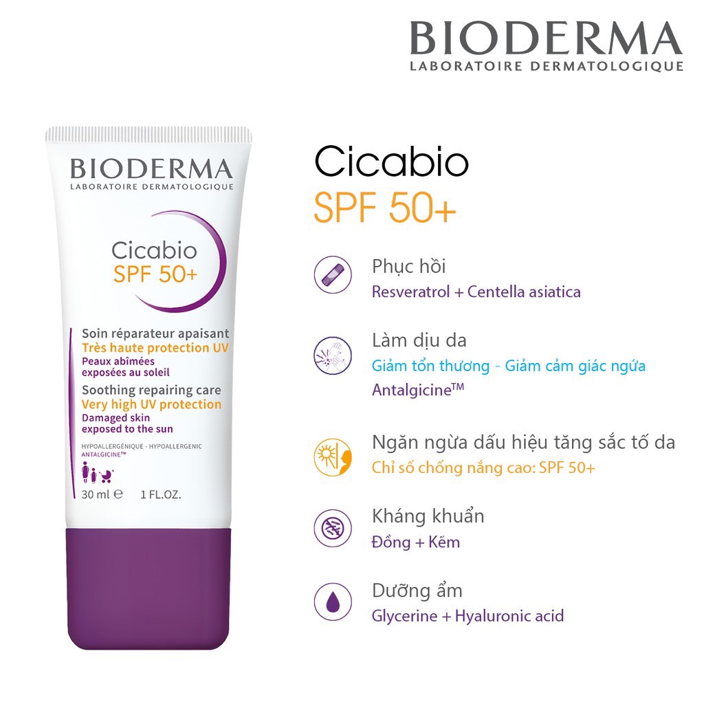Kem dưỡng Bioderma Cicabio SPF 50+