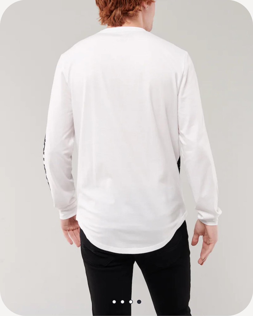 Áo thun nam Hollister Curved Hem T-Shirt