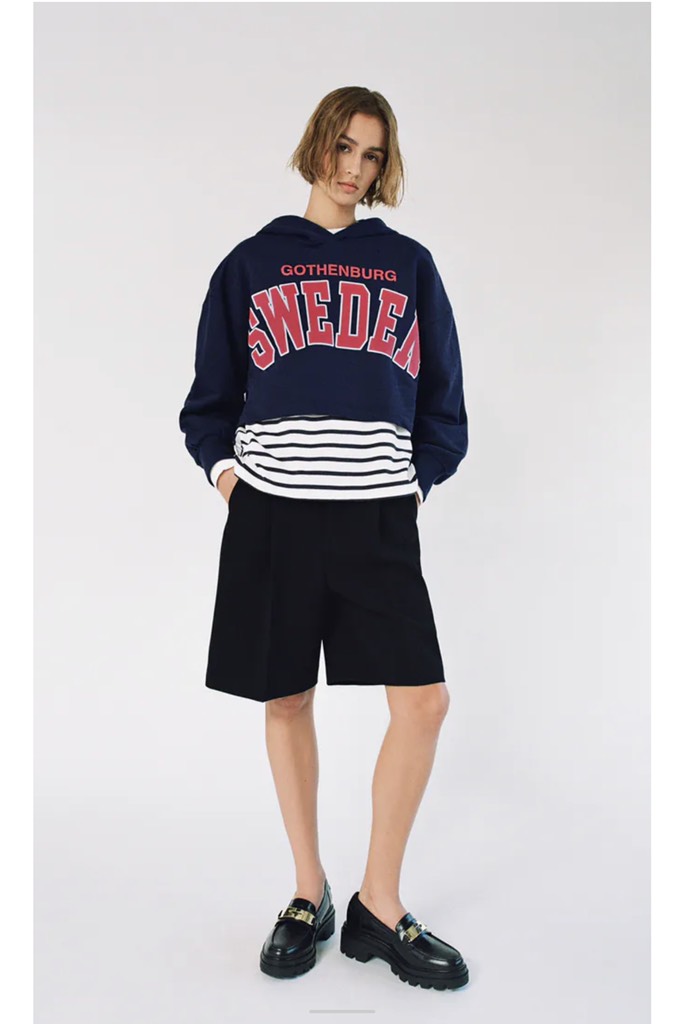 VARSITY HOODIE - NAVY BLUE