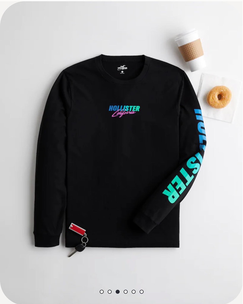 [Unisex] Áo thun Hollister Long Sleeve Logo Graphic Tee