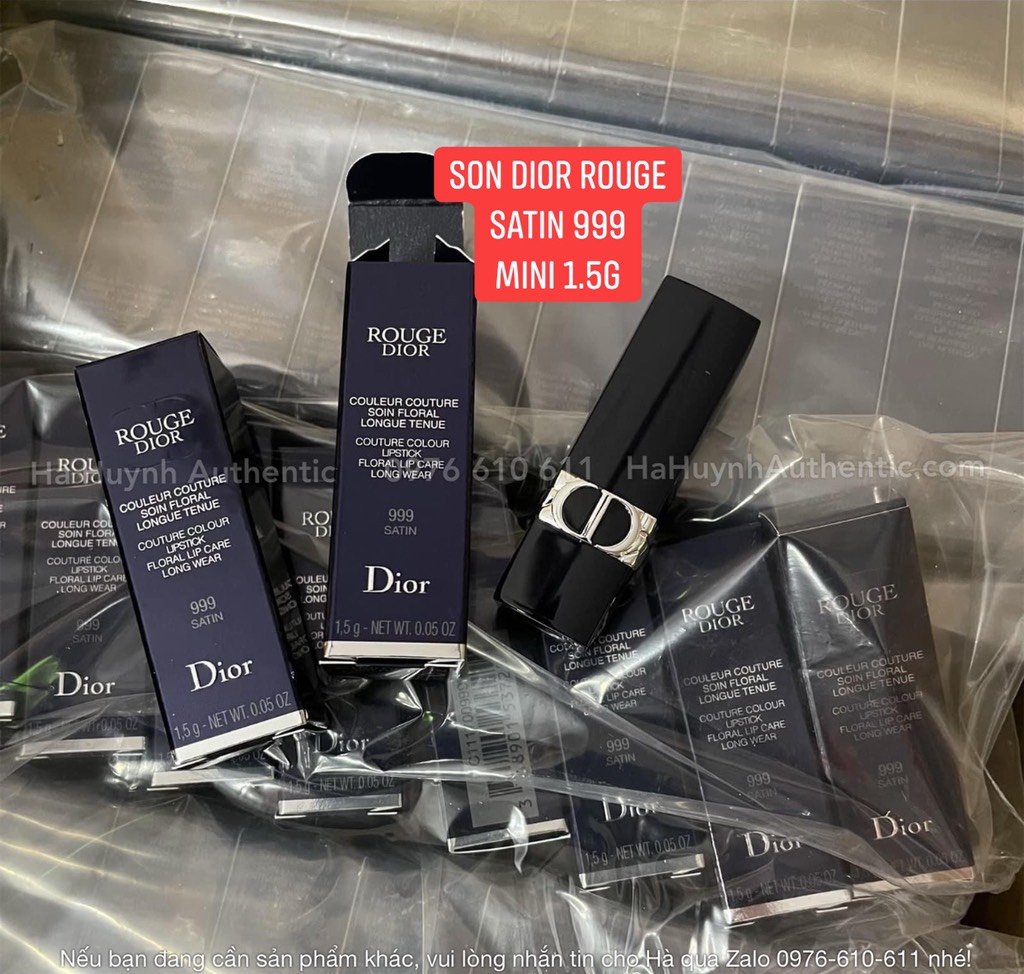 [Bill Pháp] Son Dior Rouge Satin 999 (bản mini 1.5g)