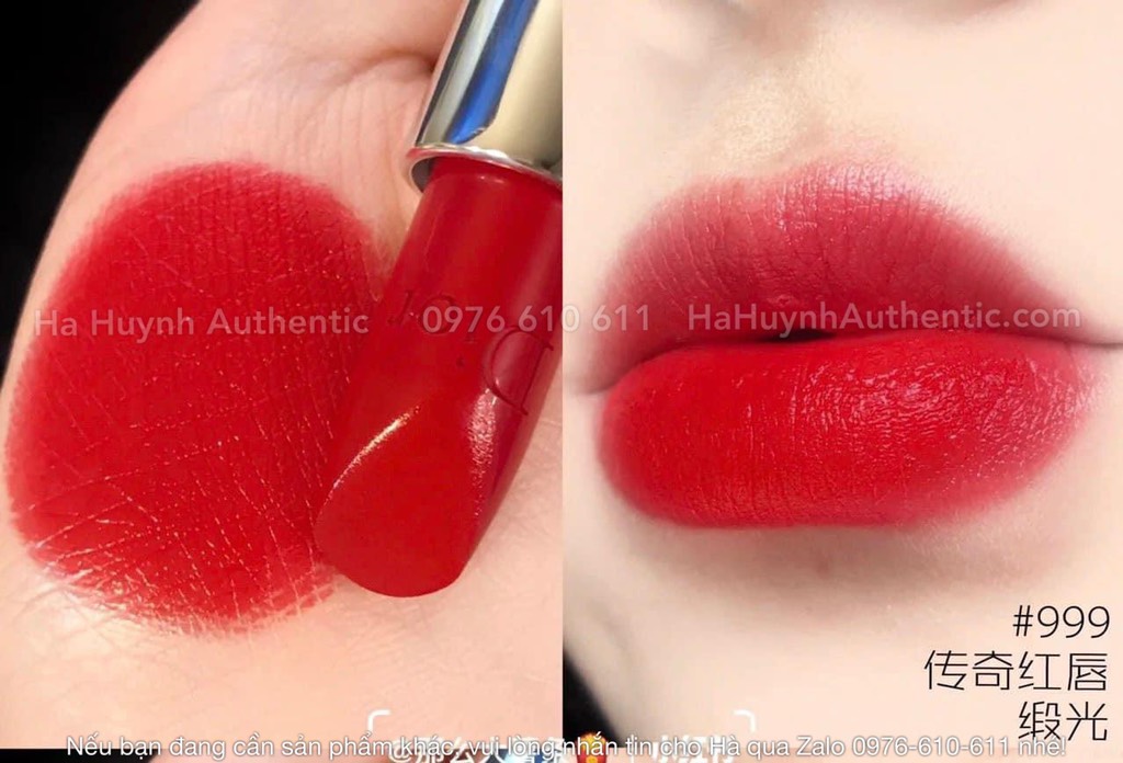 [Bill Pháp] Son Dior Rouge Satin 999 (bản mini 1.5g)