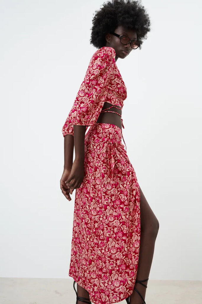 PRINTED SARONG SKIRT