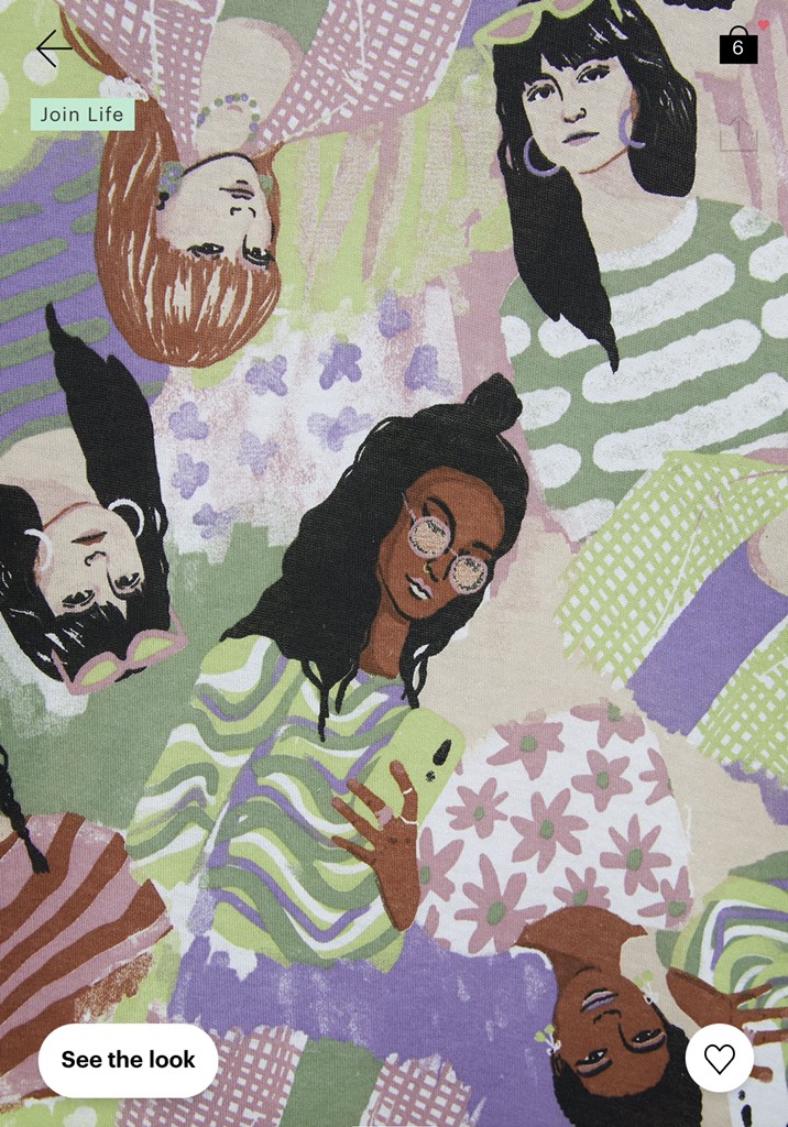 Áo thun nữ 𝐏𝐮𝐥𝐥&𝐁𝐞𝐚𝐫 (𝐏&𝐁) All-over ‘chicas’ print T-shirt