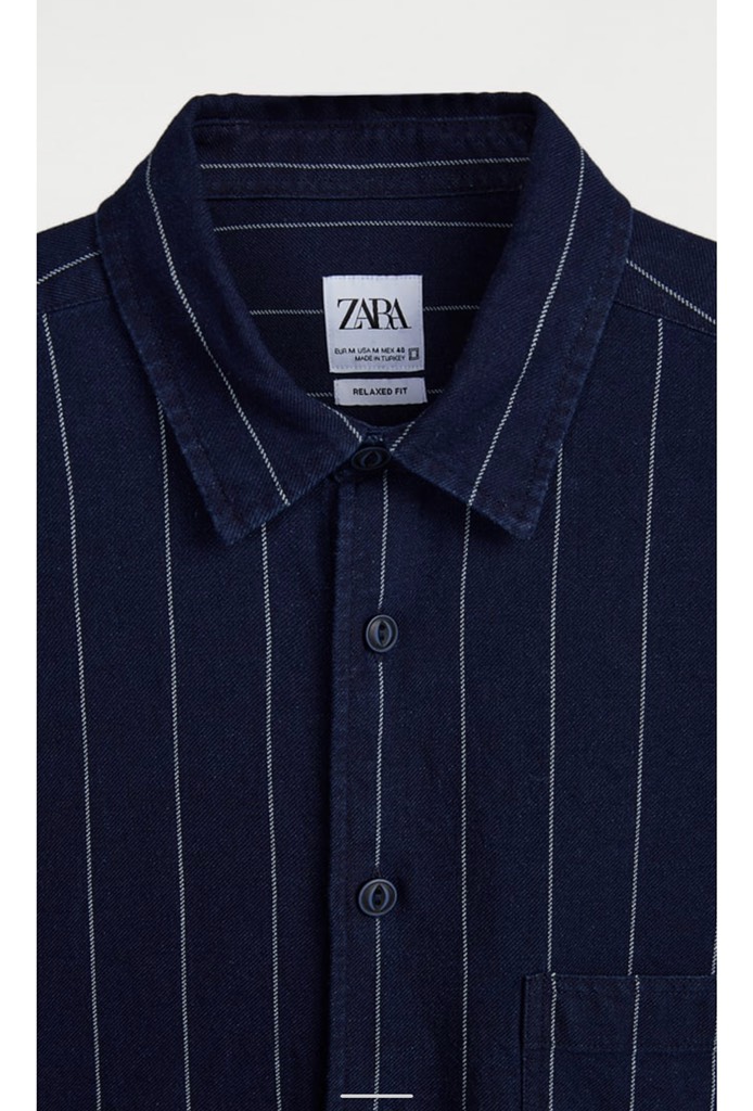 STRIPED TEXTURED SHIRT INDIGO