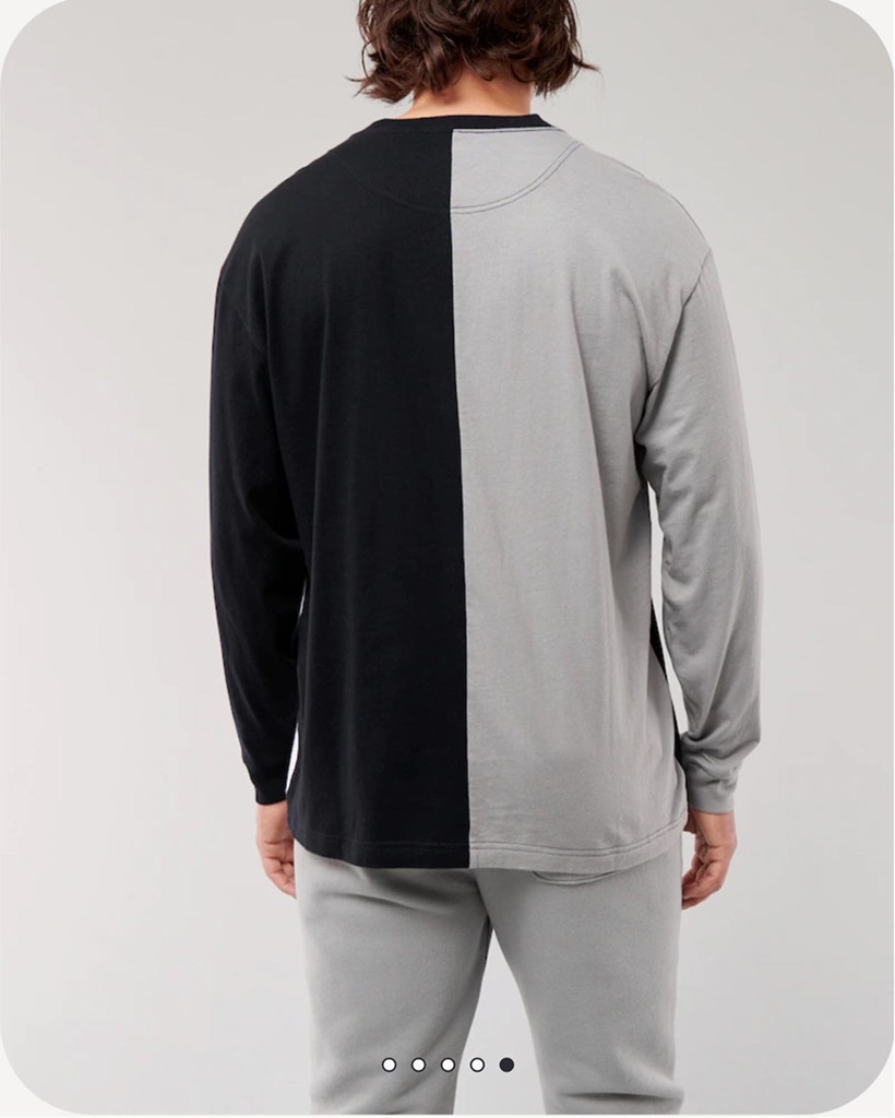 Áo thun nam Hollister Oversized Colorblock T-Shirt