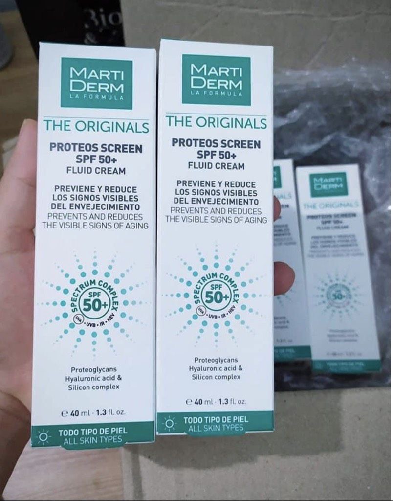 Kem chống nắng phổ rộng, chống lão hoá, ngăn ngừa nám MartiDerm The Originals Proteos Screen SPF50+ Fluid Cream