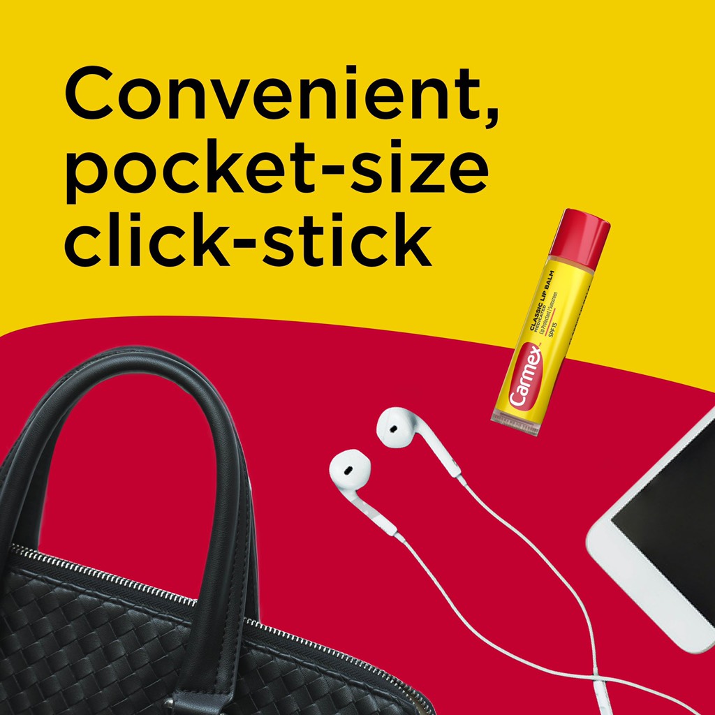 Son dưỡng Carmex Medicated Lip Balm Sticks, Lip Moisturizer for Dry, Chapped Lips, 0.15 OZ - 3 Count