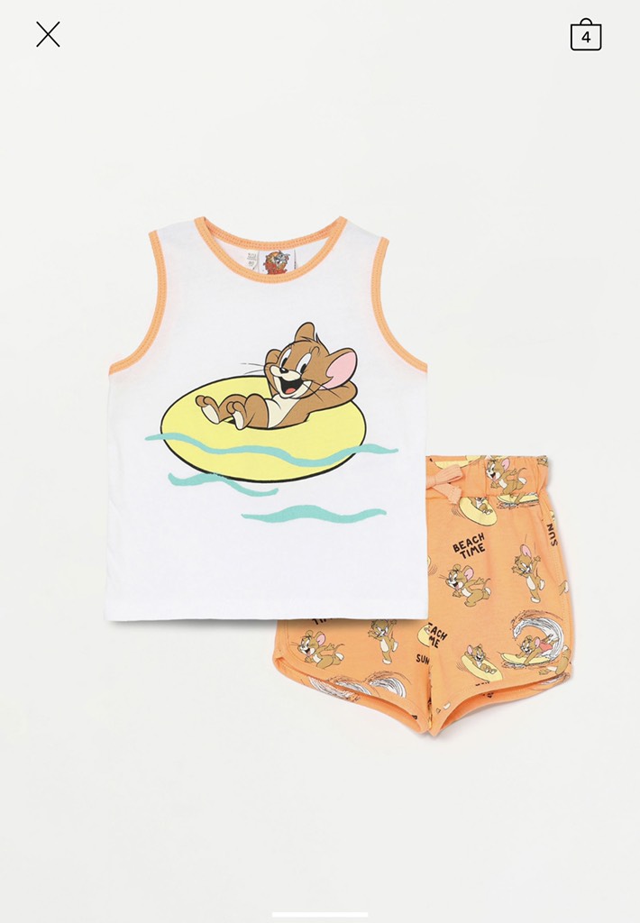 TOM & JERRY © &™ WBEI STRAPPY TOP AND BERMUDA SHORTS SET