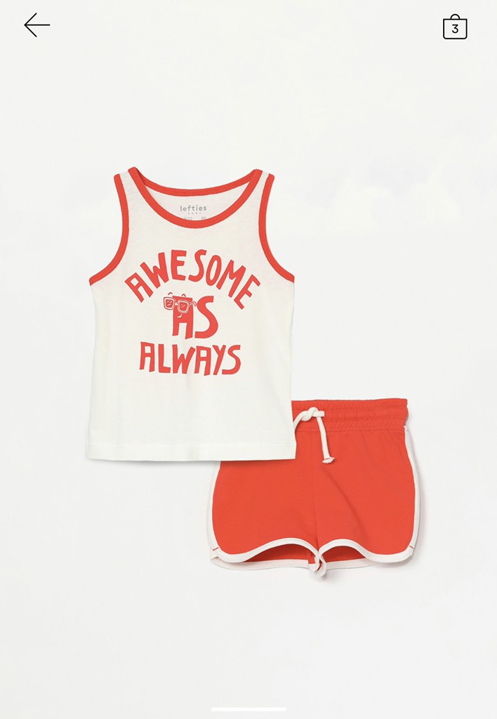 STRAPPY T-SHIRT AND BERMUDA SHORTS SET