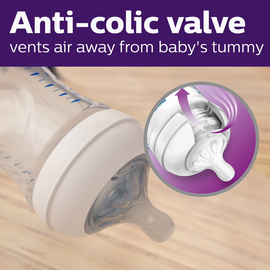 Bình sữa Philips Avent Natural Baby Bottle 9oz, 3 pack