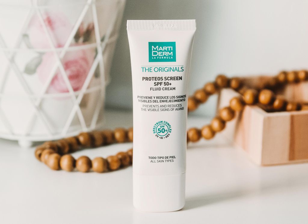 Kem chống nắng phổ rộng, chống lão hoá, ngăn ngừa nám MartiDerm The Originals Proteos Screen SPF50+ Fluid Cream