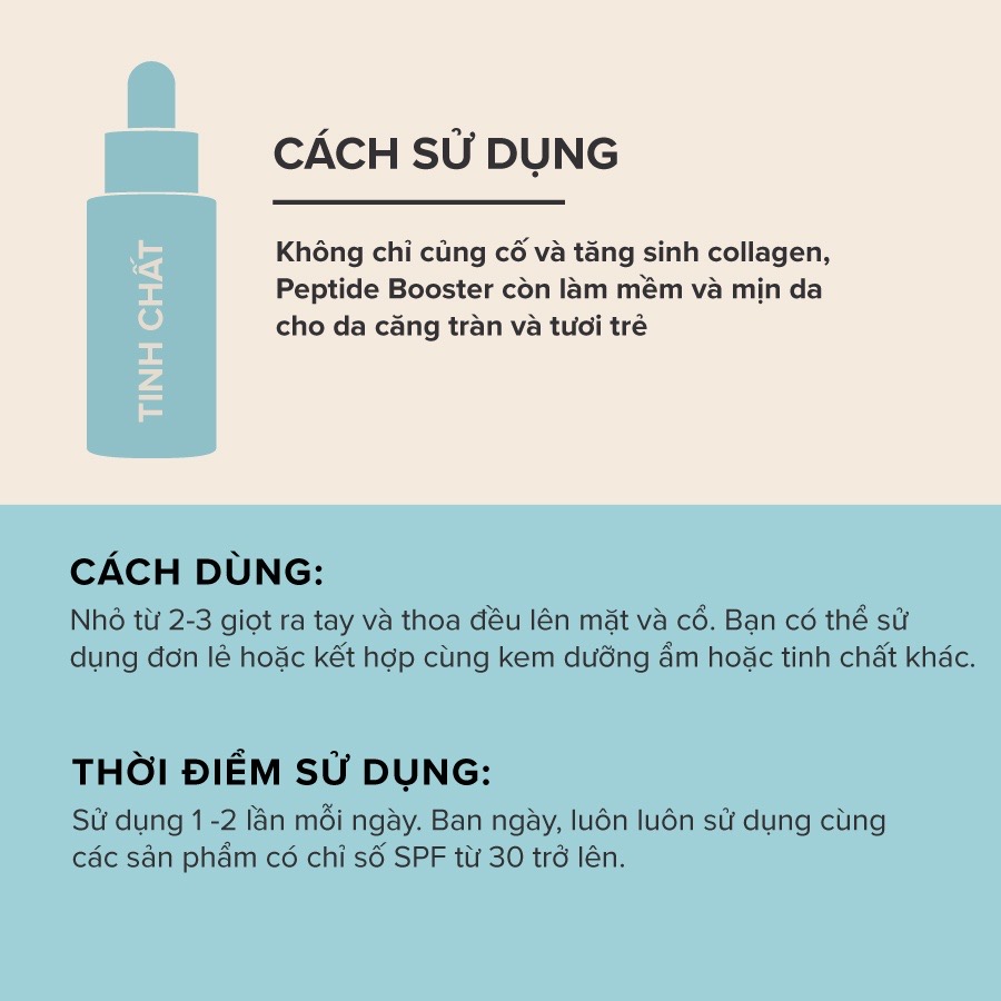 TINH CHẤT PHỤC HỒI VÀ LÀM SĂN CHẮC DA PEPTIDE BOOSTER 20ML