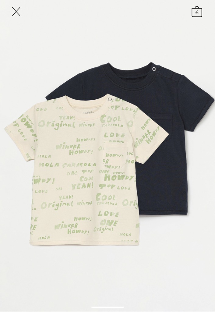 2-PACK OF BASIC PLAIN AND PRINTED SHORT SLEEVE T-SHIRTS