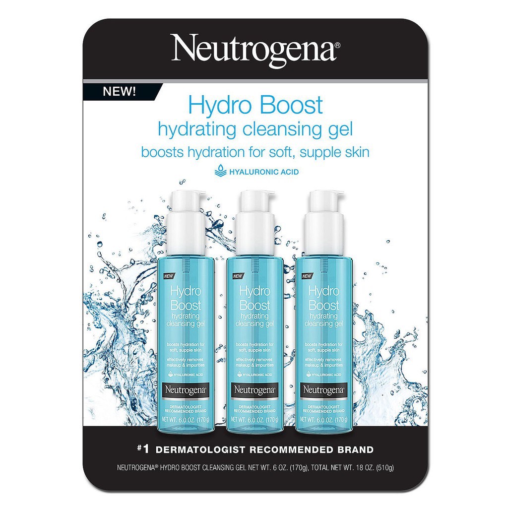 Sữa Rửa Mặt hỗ trợ giữ ẩm, cấp nước Neutrogena Hydro Boost Hydrating Cleansing Gel (170g)